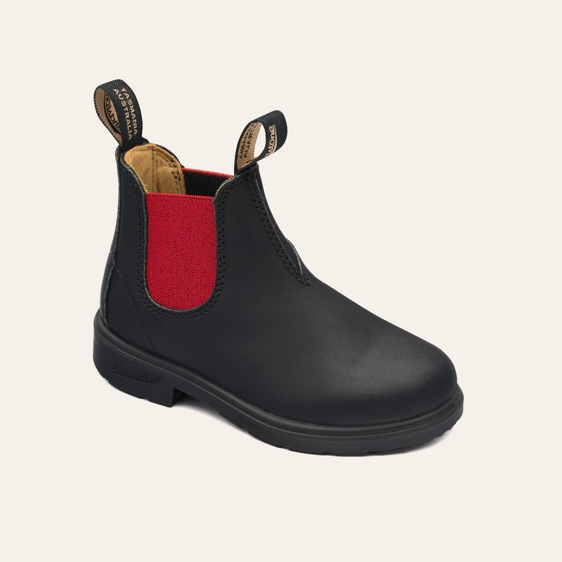 '- ["Blundstone","Kids","Scarpe","Stivaletti"] - Blundstone 581 Kids Elastic Sided Boot Black Red - Lupis SRL