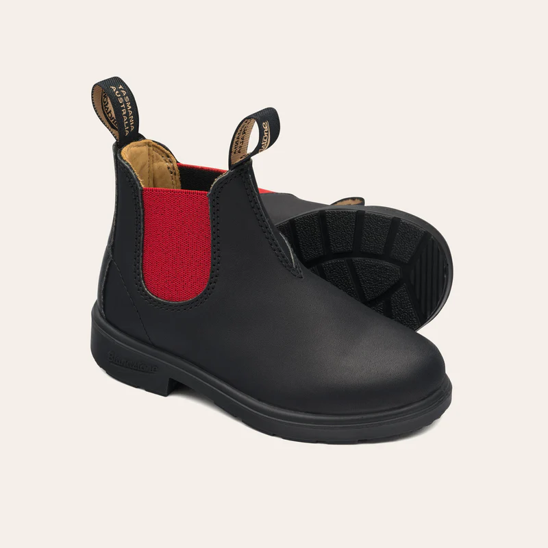 '- ["Blundstone","Kids","Scarpe","Stivaletti"] - Blundstone 581 Kids Elastic Sided Boot Black Red - Lupis SRL