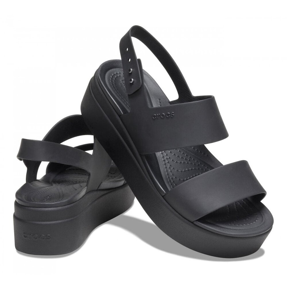 '- ["Crocs","Donna","Sandali Eleganti","Scarpe"] - Crocs Brooklyn Low Wedge Black Black - Lupis SRL