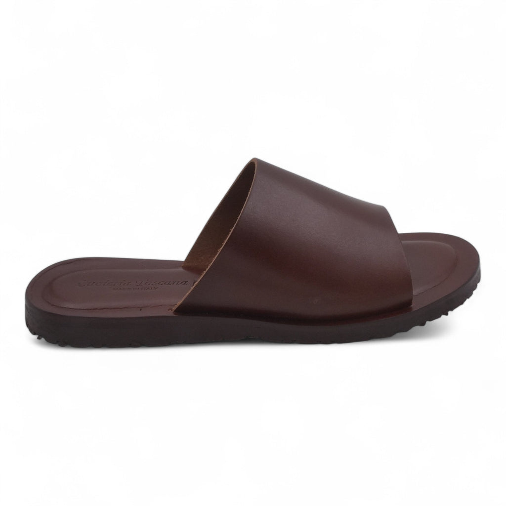 '- ["Artigianato","Ciabatte","Cuoieria Toscana","Donna","PE25","Scarpe"] - Ciabatta Pelle Green Bay Dive Marrone 6115 - Lupis SRL