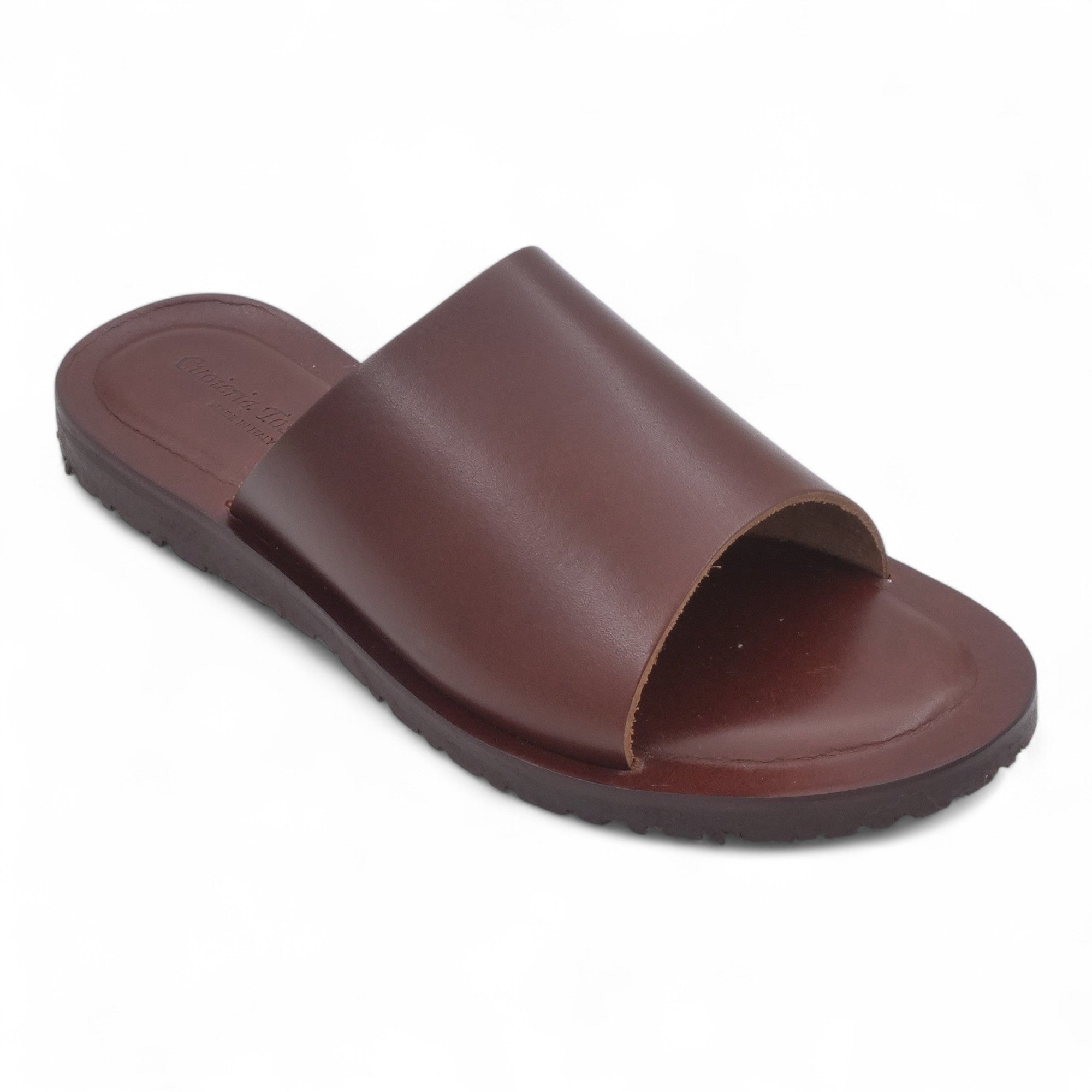 '- ["Artigianato","Ciabatte","Cuoieria Toscana","Donna","PE25","Scarpe"] - Ciabatta Pelle Green Bay Dive Marrone 6115 - Lupis SRL