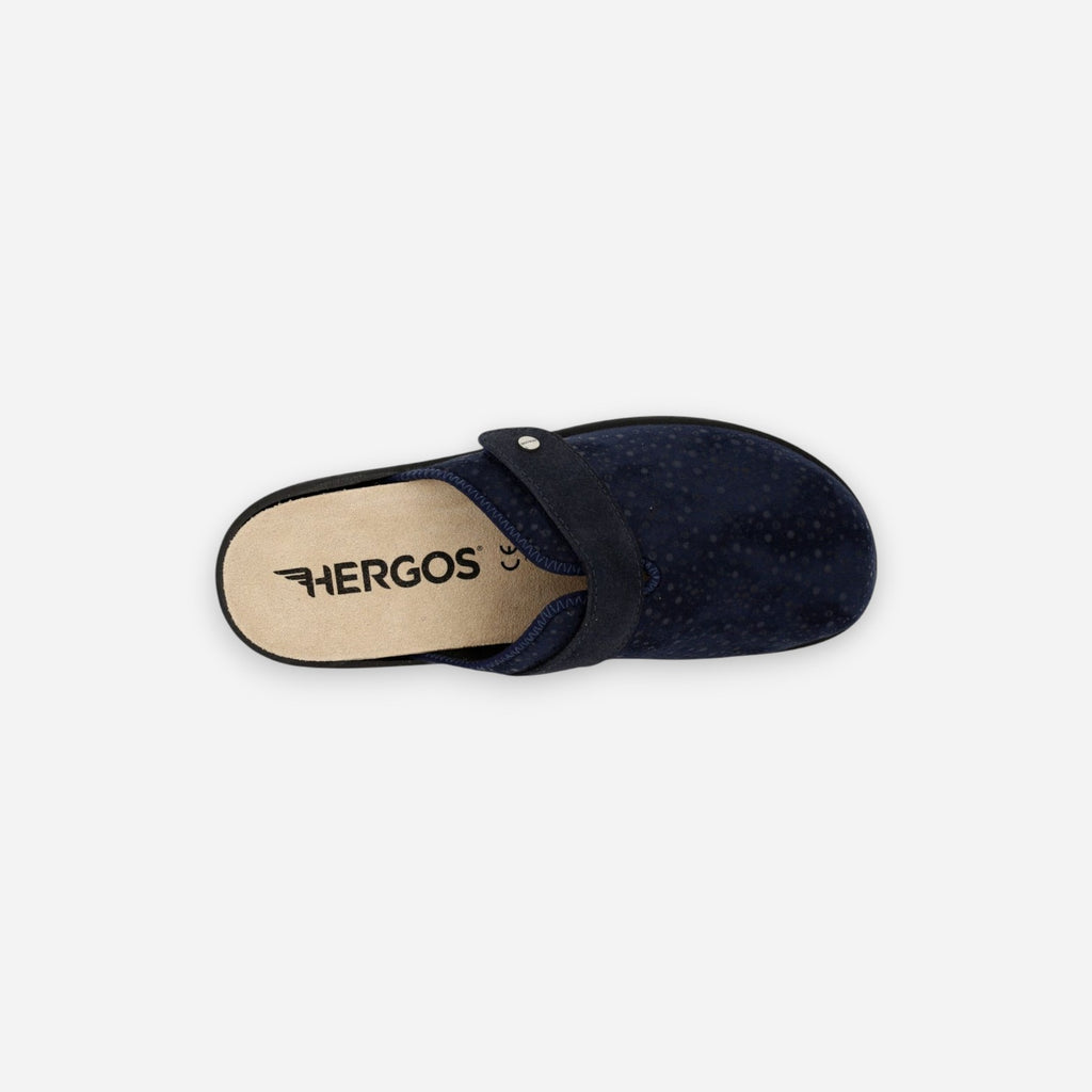 Ciabatte Chiuse Donna Hergos Camoscio Blu H7140