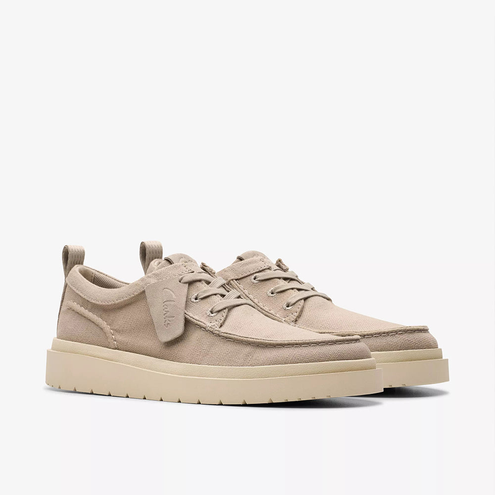 '- ["Clarks","PE25","Polacco","Scarpe","Scarpe sportive","Uomo"] - Clarks Polden Moc Grey Canvas 180867 - Lupis SRL
