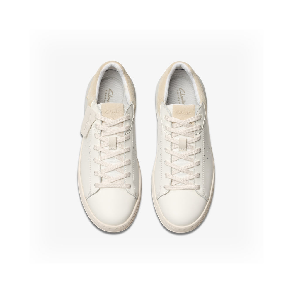 Clarks Men's Sneakers Courtlite2 Run White Leather 26181325