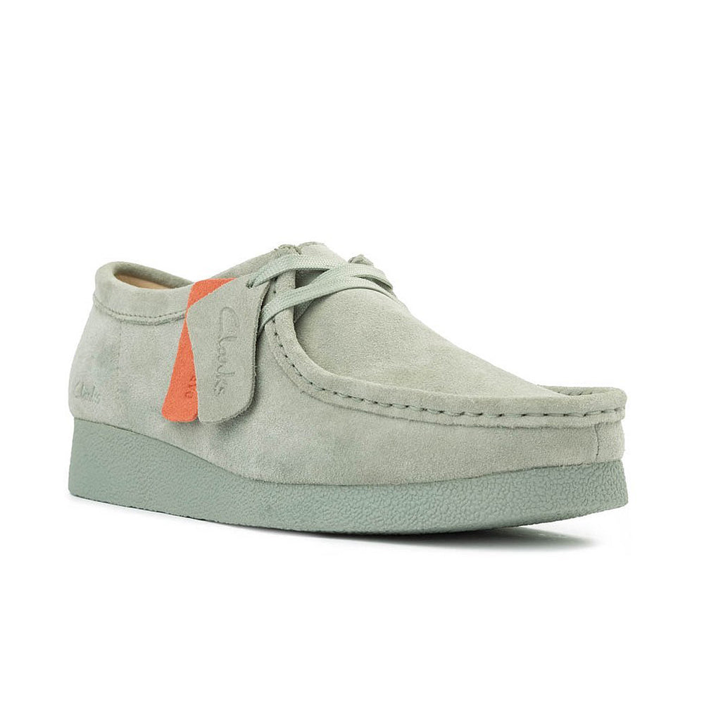 '- ["Clarks","Derby","Donna","PE25","Polacco","Scarpe"] - Clarks Wallabeeevo W Light Green Sue 181478 - Lupis SRL