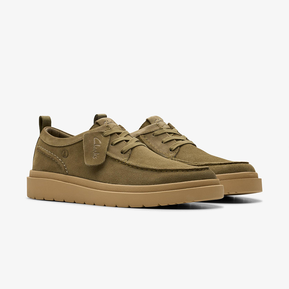 '- ["Clarks","PE25","Scarpe","Scarpe sportive","Uomo"] - Clarks Polden Moc Olive Suede 180869 - Lupis SRL