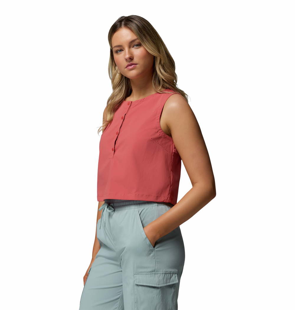 Columbia Sportswear Canottiera Donna Chill Creek Woven Tank Washed Red 2155561