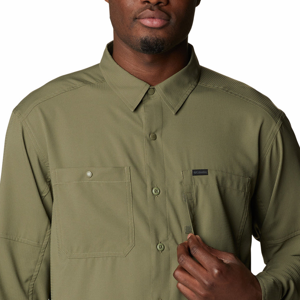 '- ["Abbigliamento","Columbia Sportswear","PE25","T-Shirt","Uomo"] - Columbia Men's Silver Ridge Utility Lite Long Sleeve Stone Green - Lupis SRL