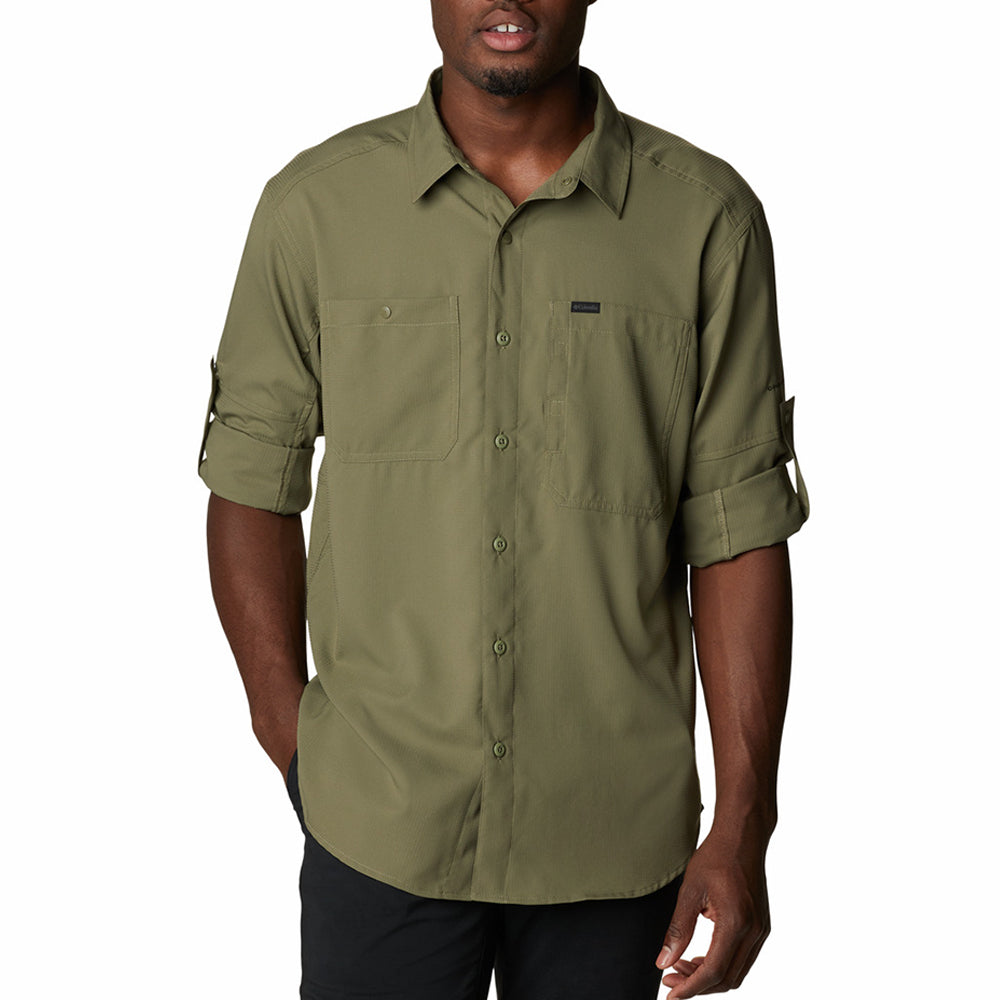 '- ["Abbigliamento","Columbia Sportswear","PE25","T-Shirt","Uomo"] - Columbia Men's Silver Ridge Utility Lite Long Sleeve Stone Green - Lupis SRL