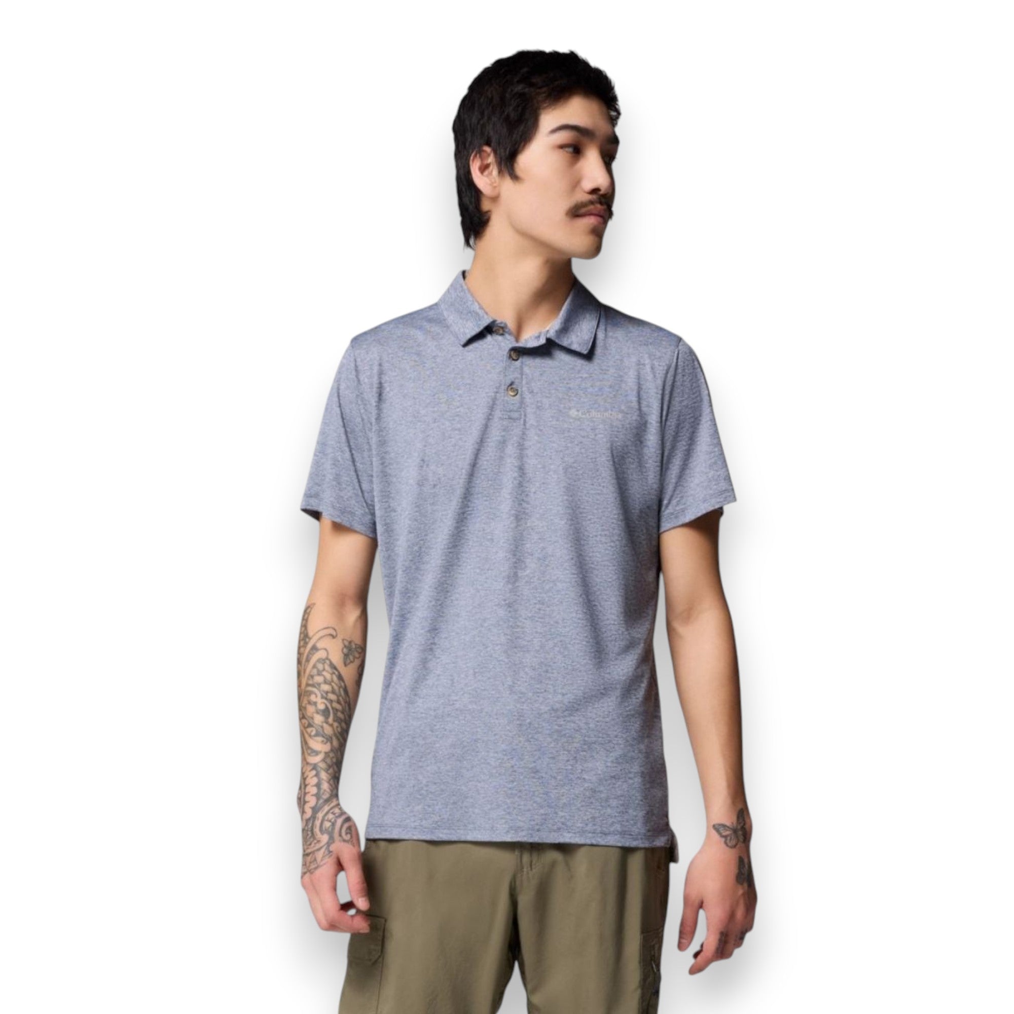 Columbia Men's Tech Trail Utility Polo Collegiate Navy