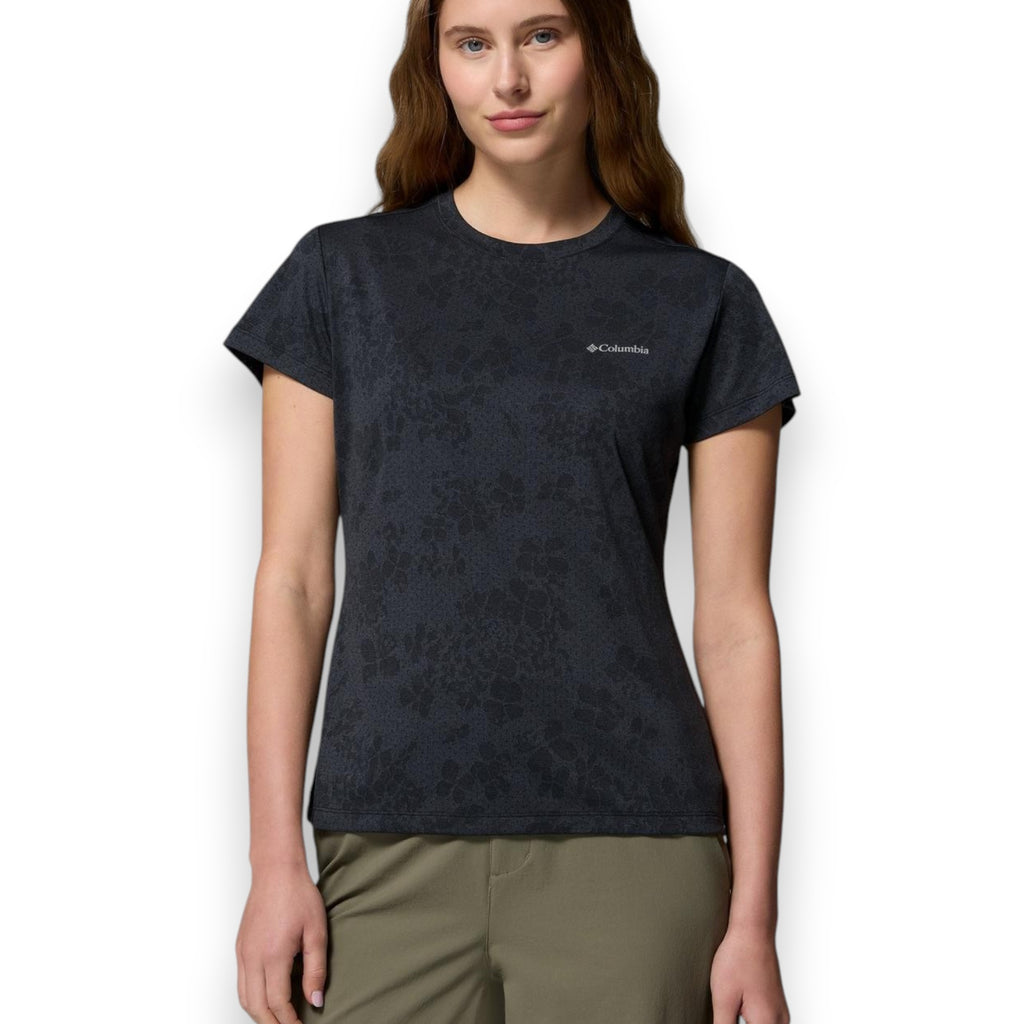 Columbia Sportswear T-Shirt Donna Bluebird Canyon Ii Ss Black Flo 2164482
