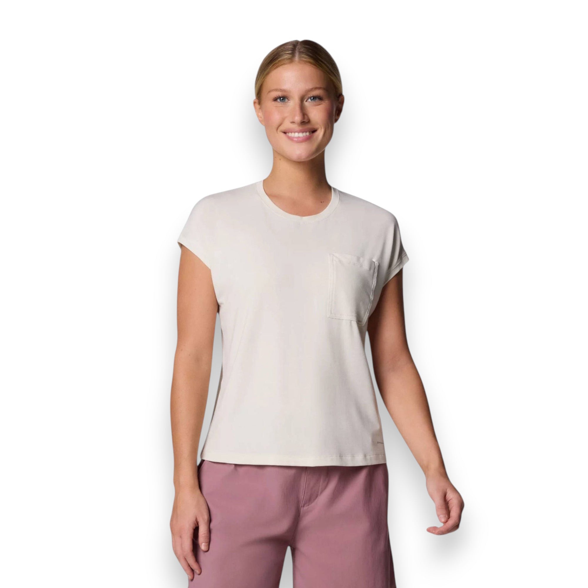 Columbia Women's Boundless Trek Short Sleeve Tee Sea Salt
