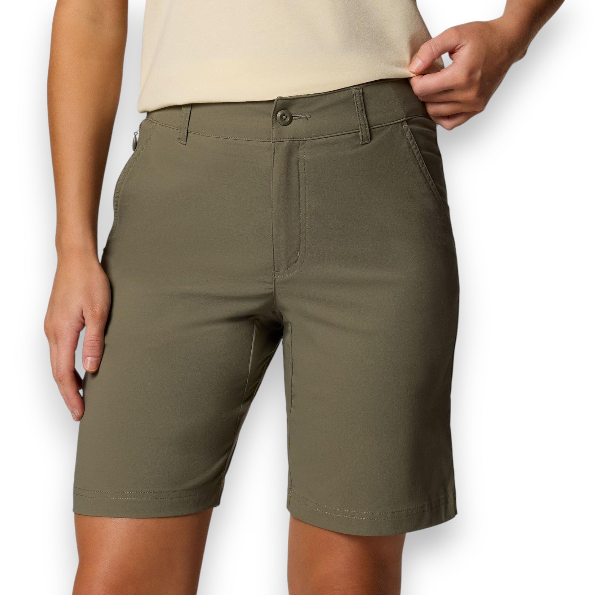 Columbia Women's Leslie Falls Long Short II Stone Green