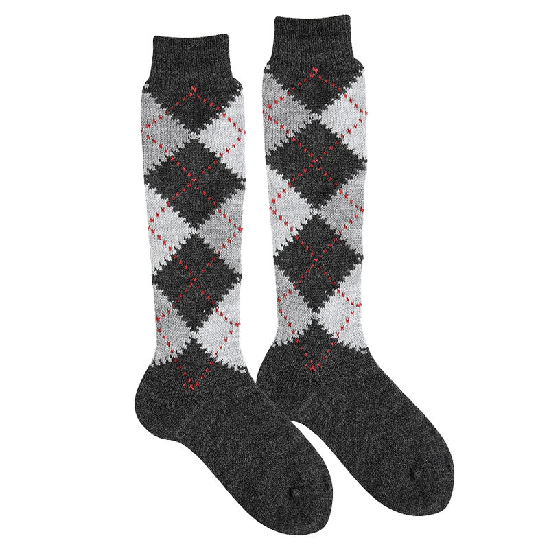 '- ["Accessori","Calze","Condor","Kids","Toddler"] - Condor Calze Alte Rombo Multi Gray K - Lupis SRL