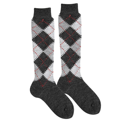 Condor Calze Alte Rombo Multi Gray K