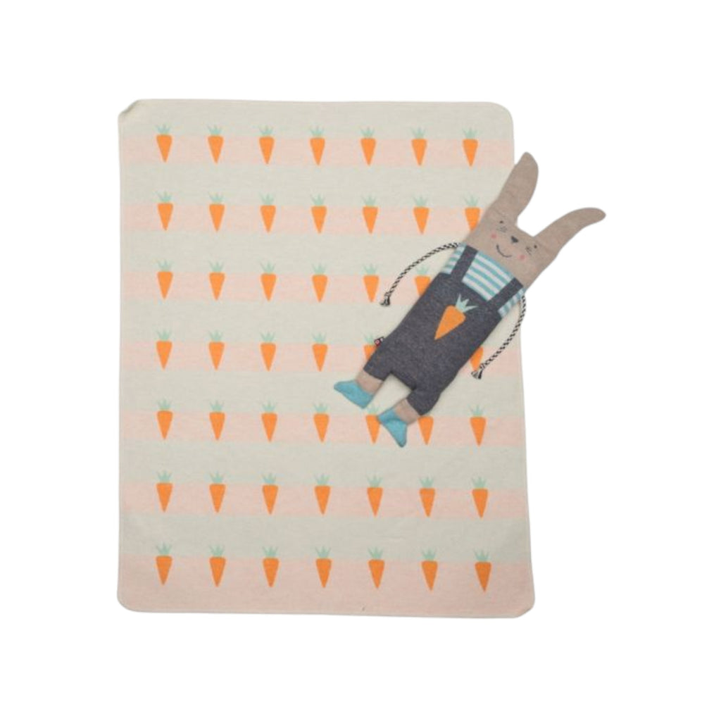 David Fussenegger Juwel Set Blanket with Rabbit Plush 68646079
