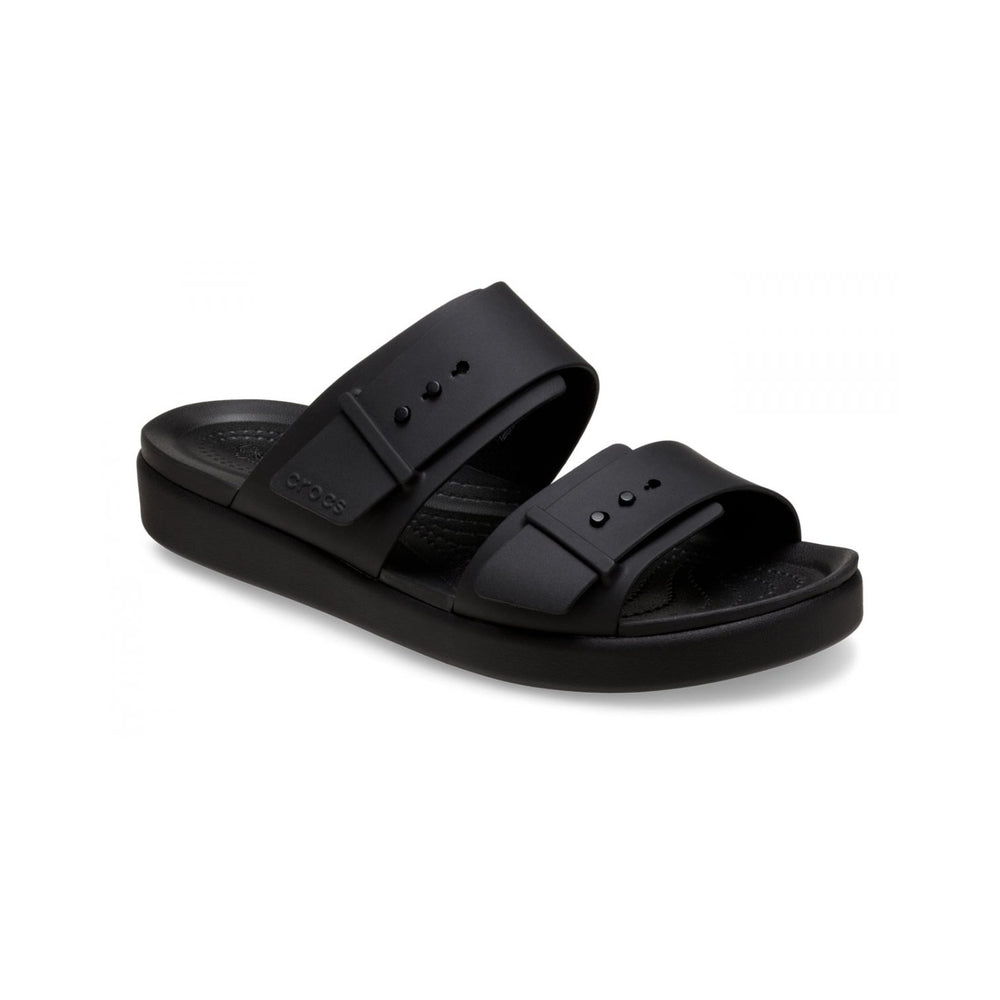 Crocs Women's Brooklyn Buckle Low Wedge Black 211215-BLK