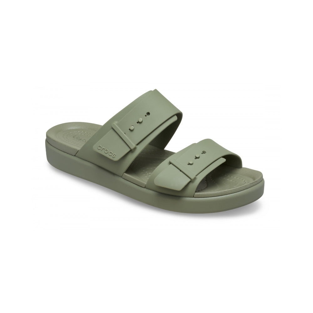 Crocs Ciabatta Donna Brooklyn Buckle Low Wedge Cargo 211215-CARG
