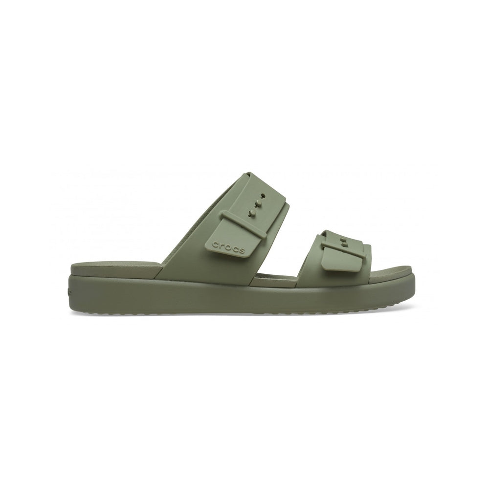 Crocs Ciabatta Donna Brooklyn Buckle Low Wedge Cargo 211215-CARG