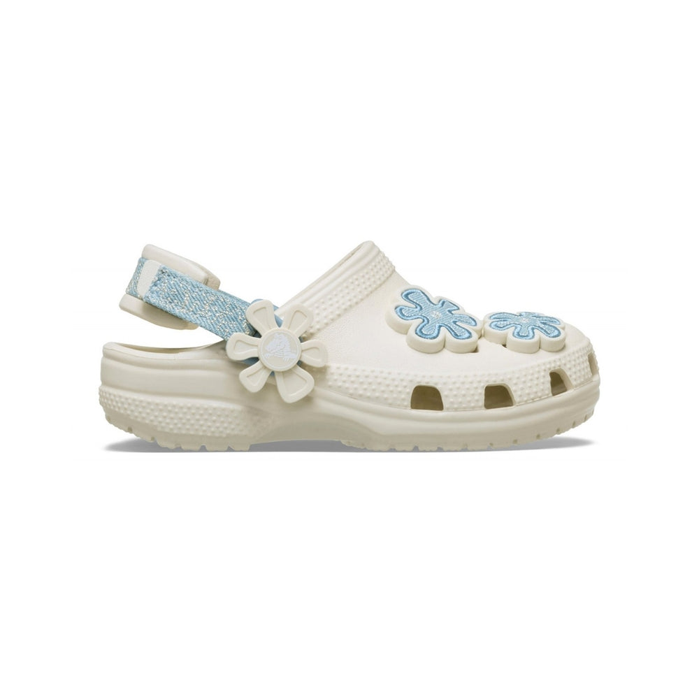 Crocs Slipper Toddler Cls Denim Clog Summit White 212512-SUWH