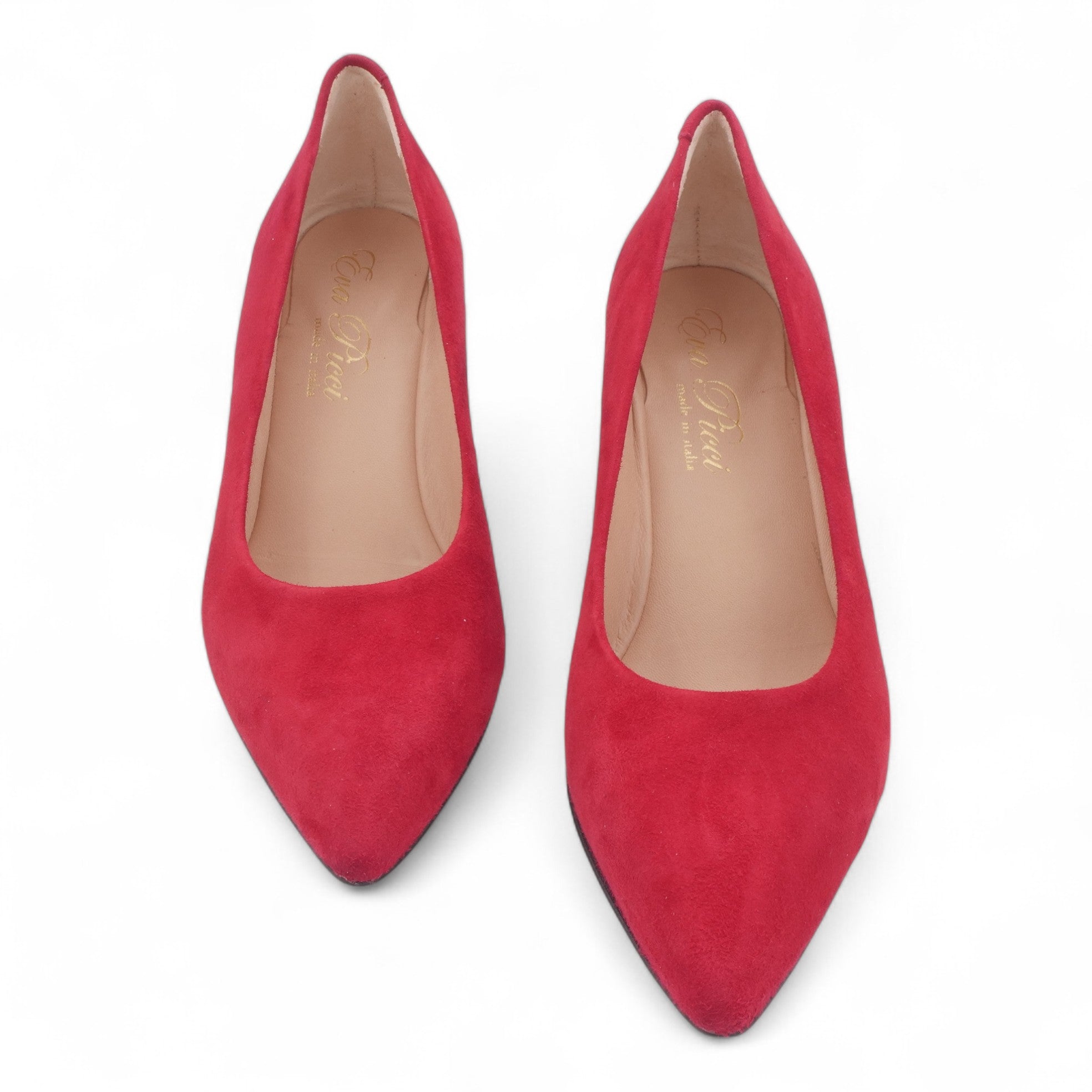 '- ["Artigianato","Donna","D\u00e9collet\u00e9","Eva Picci","Scarpe","Tacco"] - Décolleté Da Donna Eva Picci 1601S Camoscio Rosso - Lupis SRL