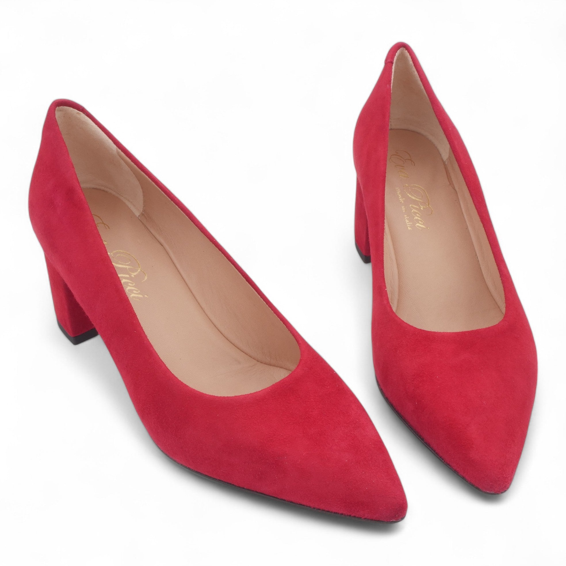 '- ["Artigianato","Donna","D\u00e9collet\u00e9","Eva Picci","Scarpe","Tacco"] - Décolleté Da Donna Eva Picci 1601S Camoscio Rosso - Lupis SRL