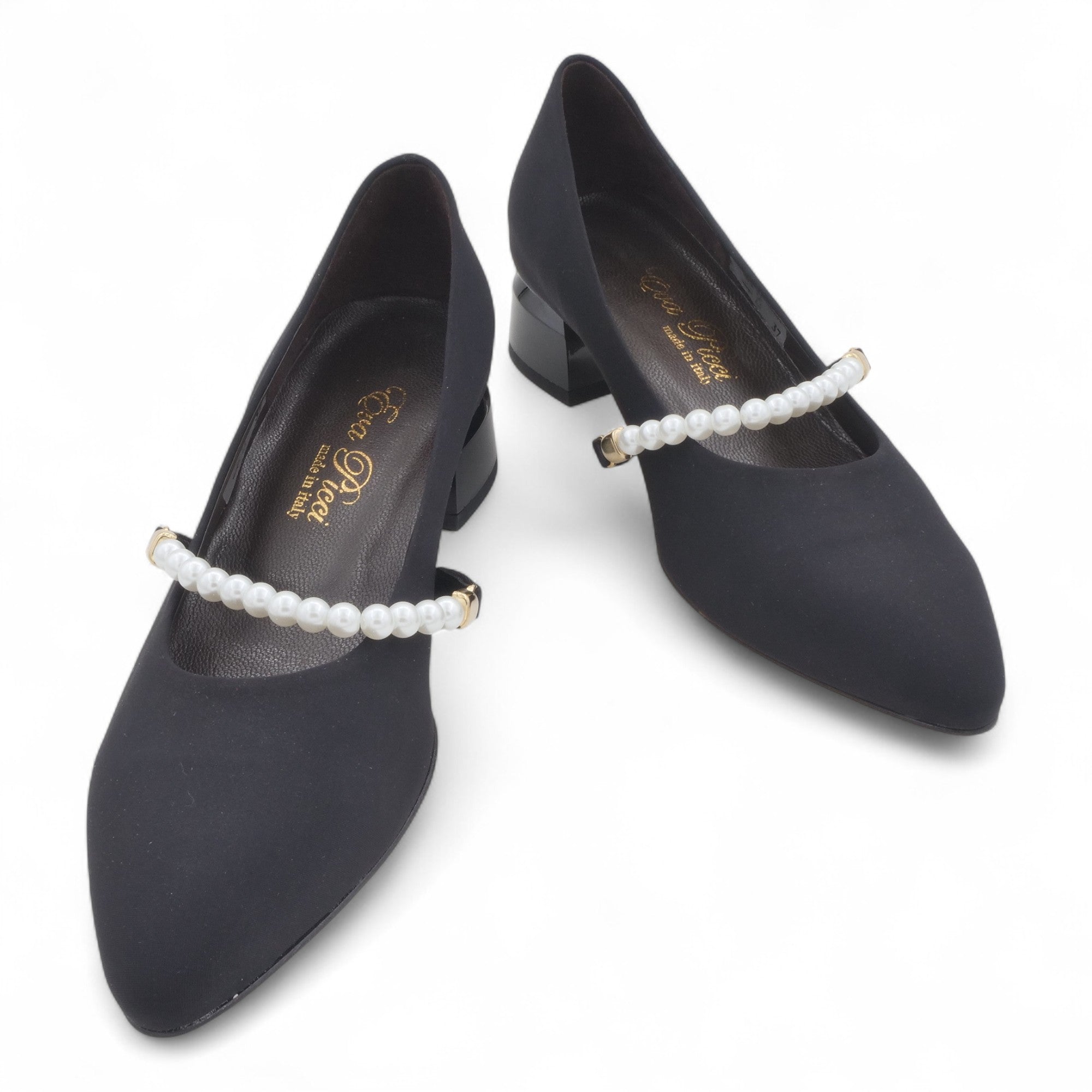 '- ["Artigianato","Donna","D\u00e9collet\u00e9","Eva Picci","Scarpe","Tacco"] - Décolleté Da Donna Eva Picci 32181 Nero Perle Décolleté - Lupis SRL