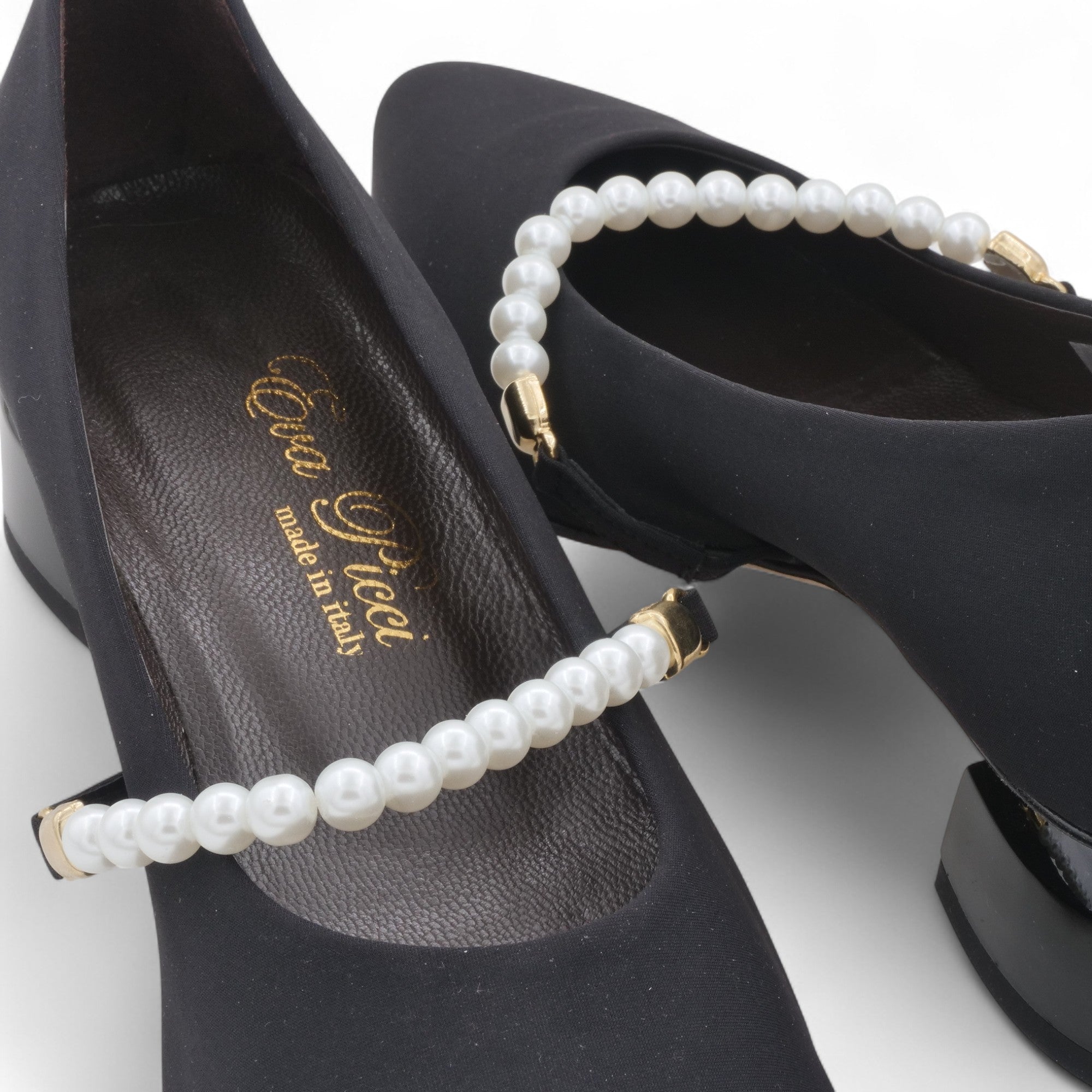 '- ["Artigianato","Donna","D\u00e9collet\u00e9","Eva Picci","Scarpe","Tacco"] - Décolleté Da Donna Eva Picci 32181 Nero Perle Décolleté - Lupis SRL