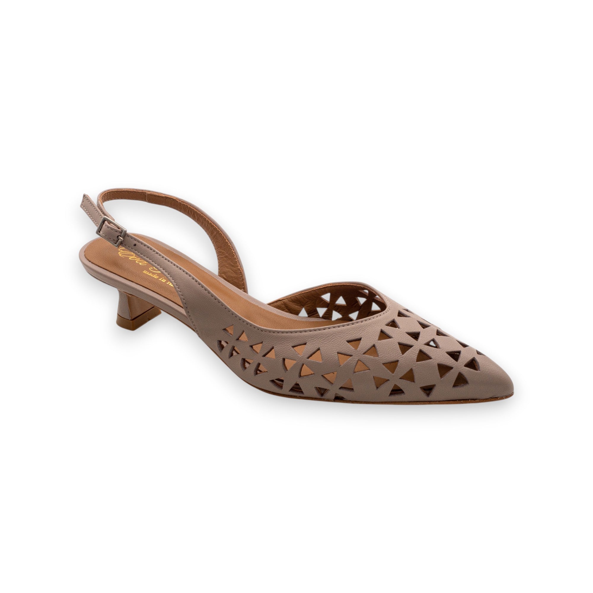 Eva Picci Slingback A Punta Donna Carmen Nappa Taupe