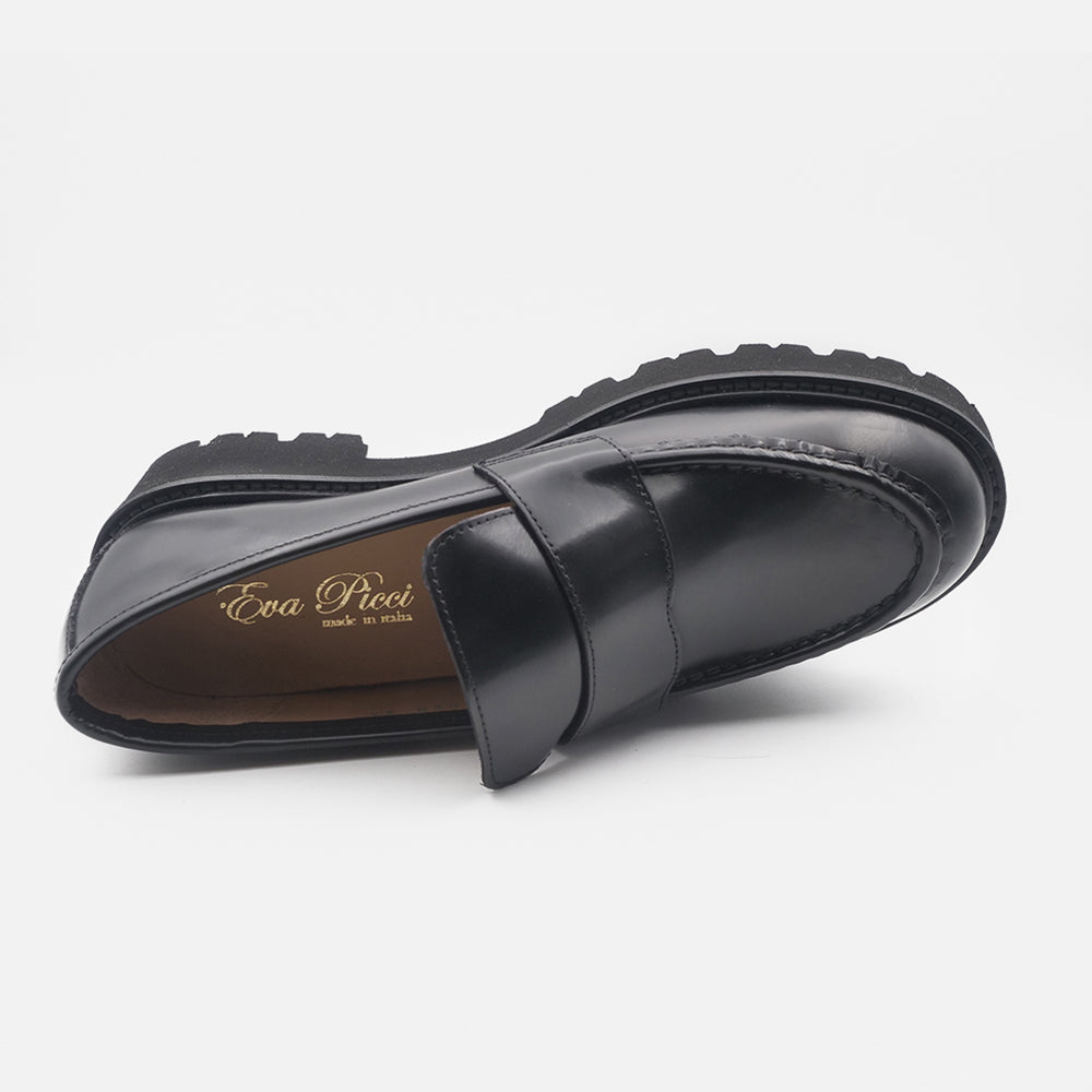'- ["Artigianato","Donna","Eva Picci","Mocassini","Nuovo","Scarpe"] - Mocassini Da Donna Eva Picci XL Pelle Abrasivato Nero 5020 - Lupis SRL