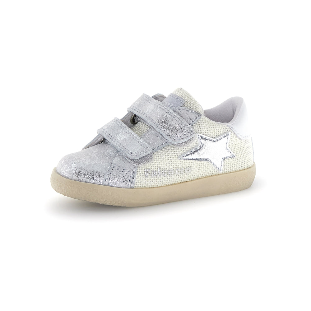 Falcotto Kids' Sneaker Alnoite 2 Vl Canvas Glitter White 2019043-27-1Q24