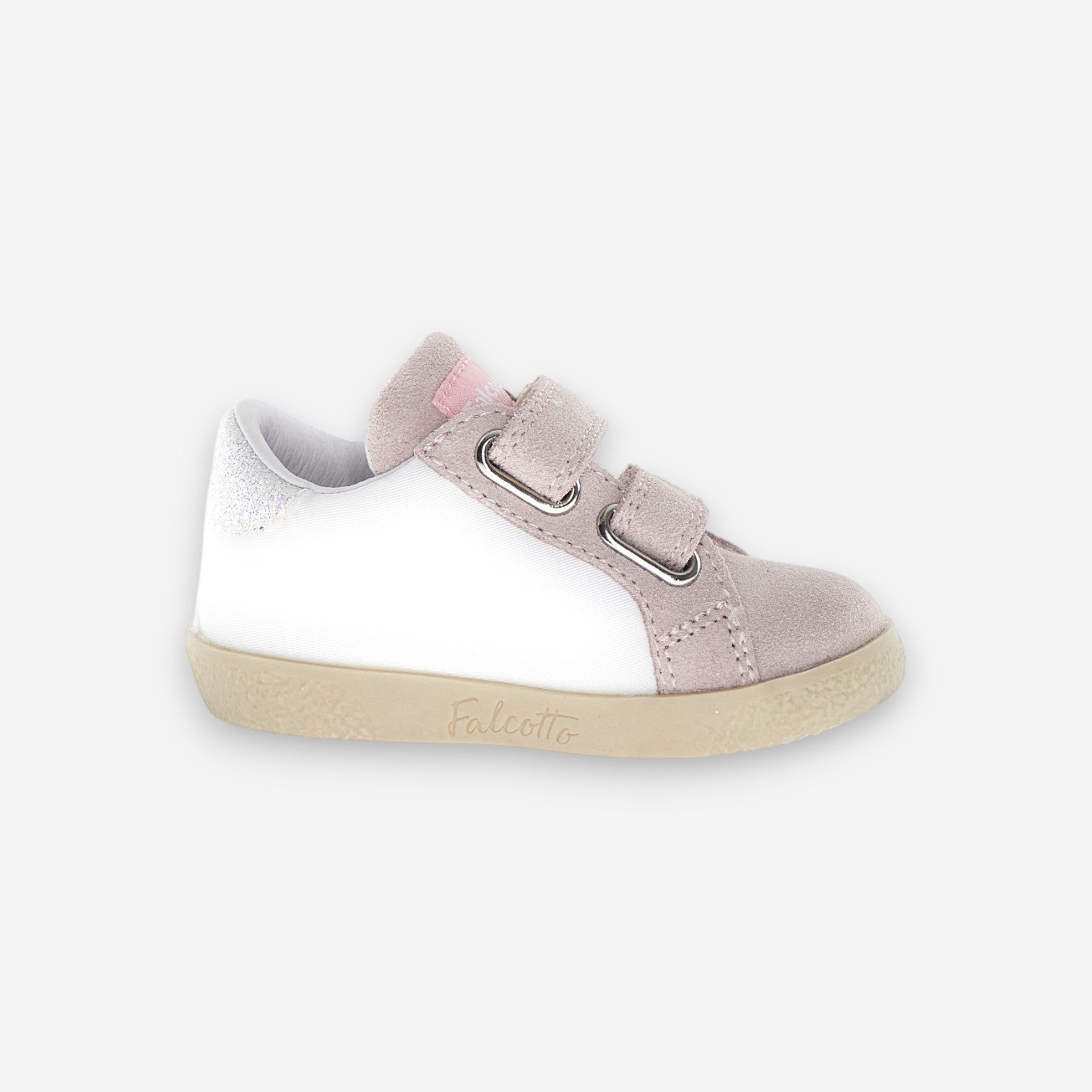 Falcotto Sneaker Kids Alnoite 2 Vl Suede Glitter Cipria 2019043-24-1M18