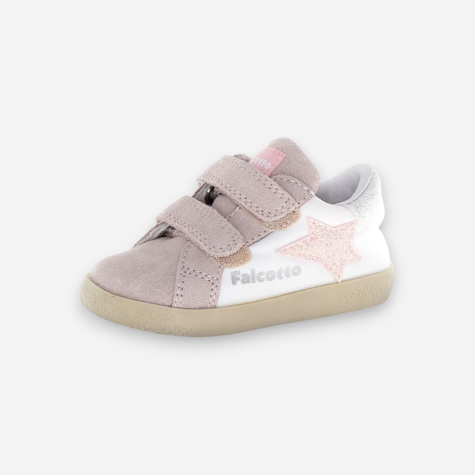 Falcotto Sneaker Kids Alnoite 2 Vl Suede Glitter Cipria 2019043-24-1M18