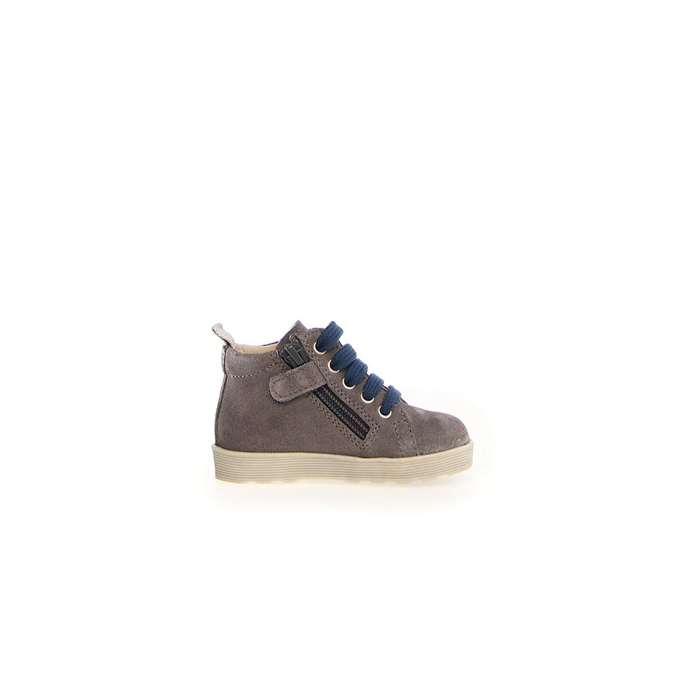 '- ["Falcotto","Kids","Nuovo","Polacco","Scarpe","Toddler"] - Falcotto Evaert Zip Suede Anthracite Azure - Lupis SRL