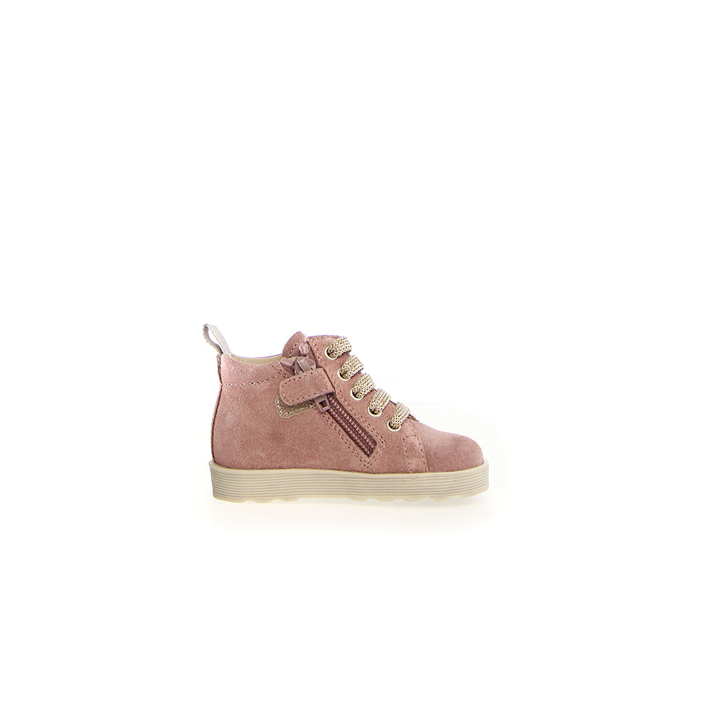 '- ["Falcotto","Kids","Nuovo","Polacco","Scarpe","Toddler"] - Falcotto Evaert Zip Suede Rose Platinum - Lupis SRL