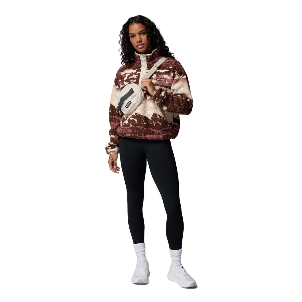 '- ["Abbigliamento","Columbia Sportswear","Donna","Felpe","FW25"] - Pile Columbia Sportswear W Helvetia II Printed Cropped Half Snap Tobacco 2098501-256 - Lupis SRL