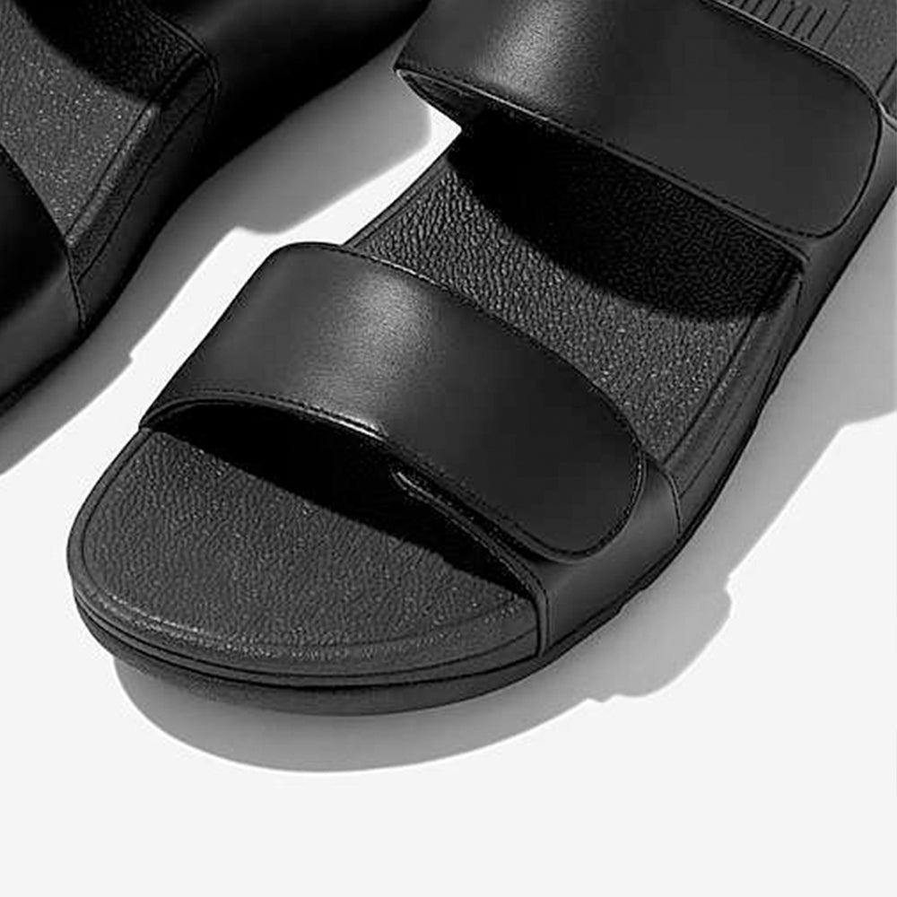 '- ["Ciabatte","Donna","FitFlop","PE25","Sandali Eleganti","Scarpe"] - FitFlop Lulu Velcro Adj Slide All Black - Lupis SRL
