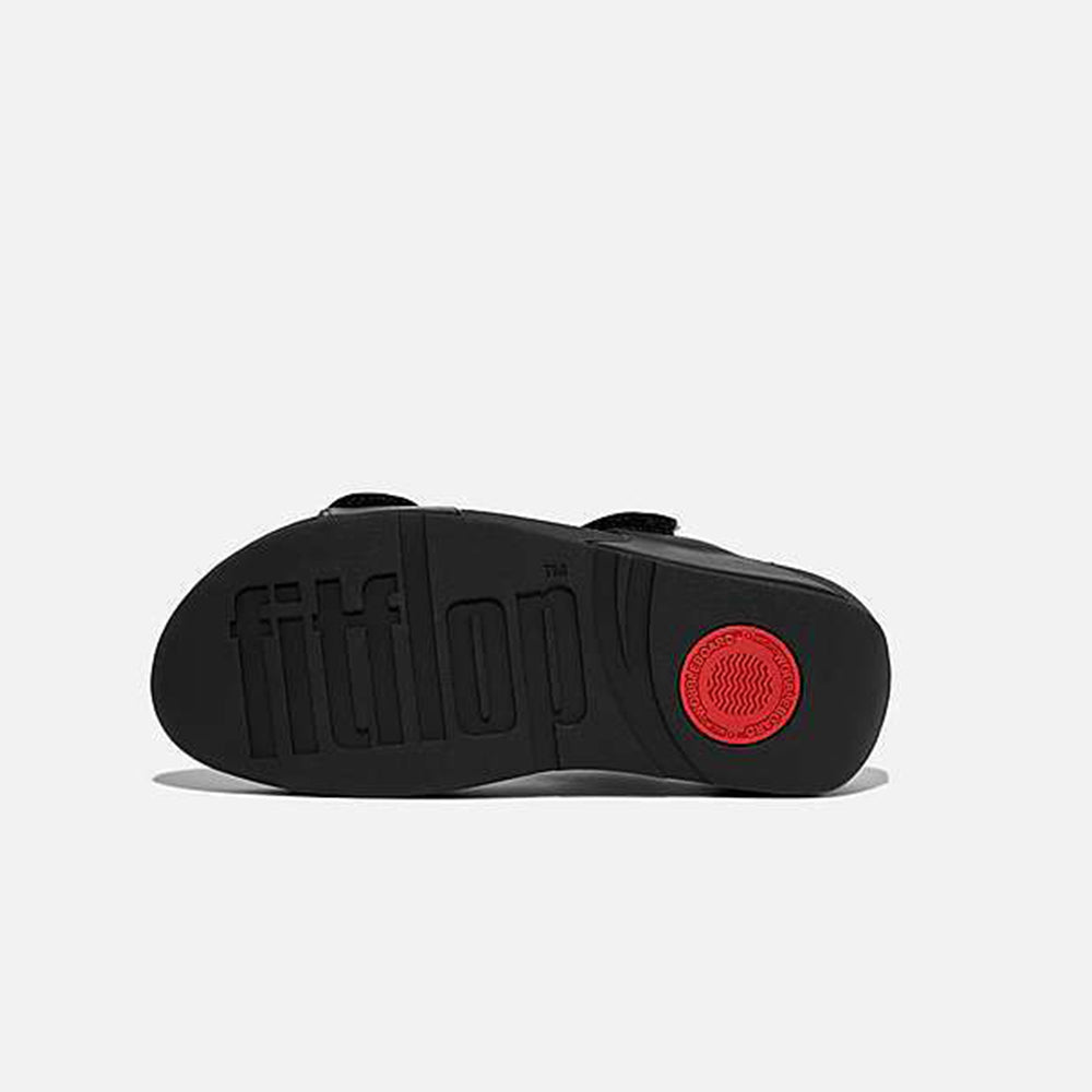 '- ["Ciabatte","Donna","FitFlop","PE25","Sandali Eleganti","Scarpe"] - FitFlop Lulu Velcro Adj Slide All Black - Lupis SRL