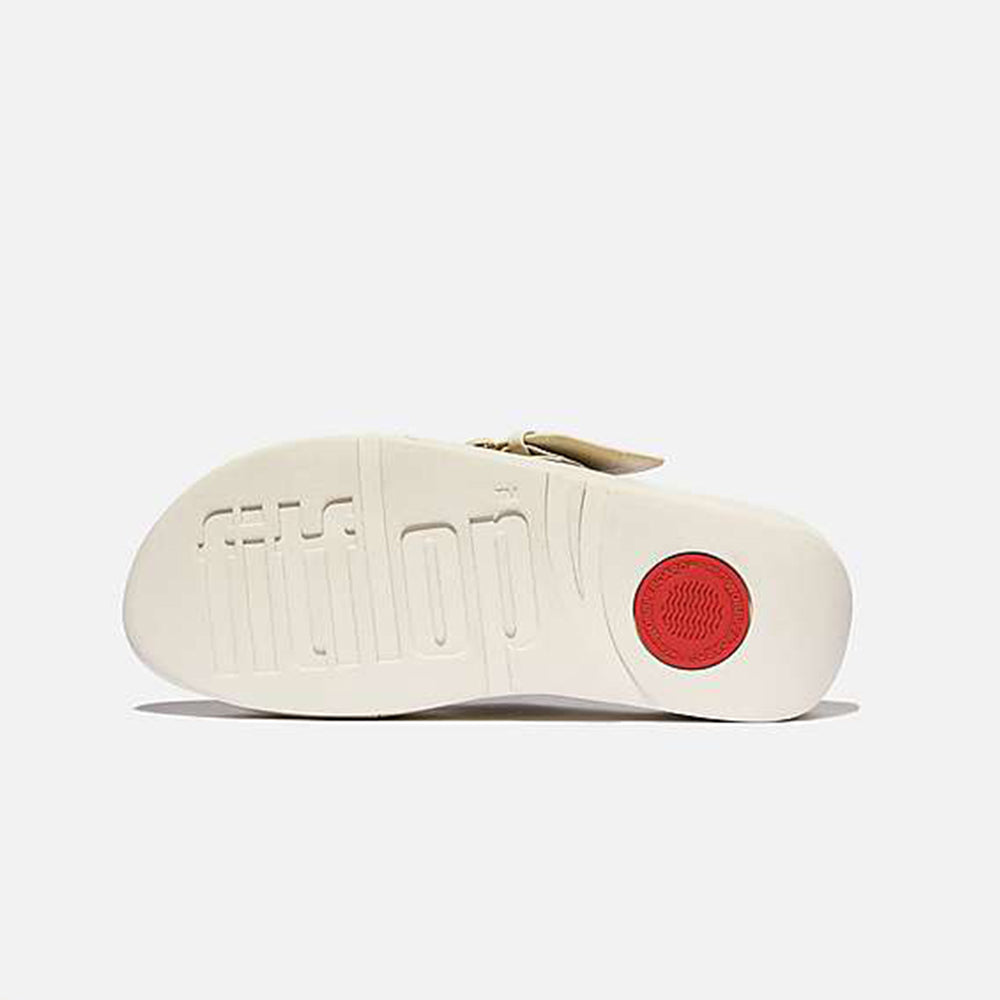 '- ["Ciabatte","Donna","FitFlop","PE25","Scarpe"] - Fitflop Ciabatte Lulu Resin Buckle Leather Cross Slides Paris Beige - Lupis SRL