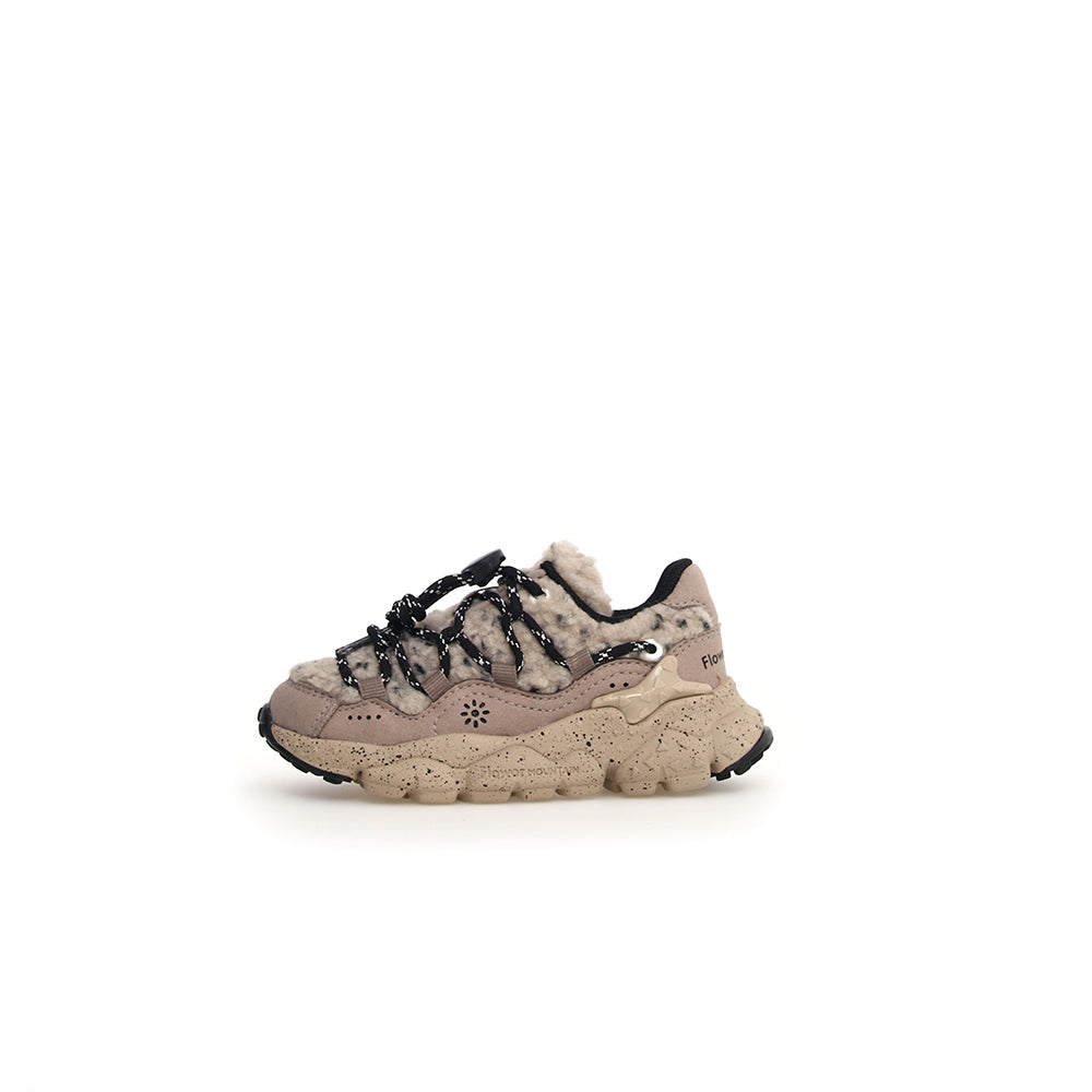 '- ["Donna","Flower Mountain","Kids","Nuovo","Scarpe","Scarpe sportive","Sneakers"] - Flower Mountain Raikiri Junior E Calf Teddy Pepper Sole Beige Multi - Lupis SRL