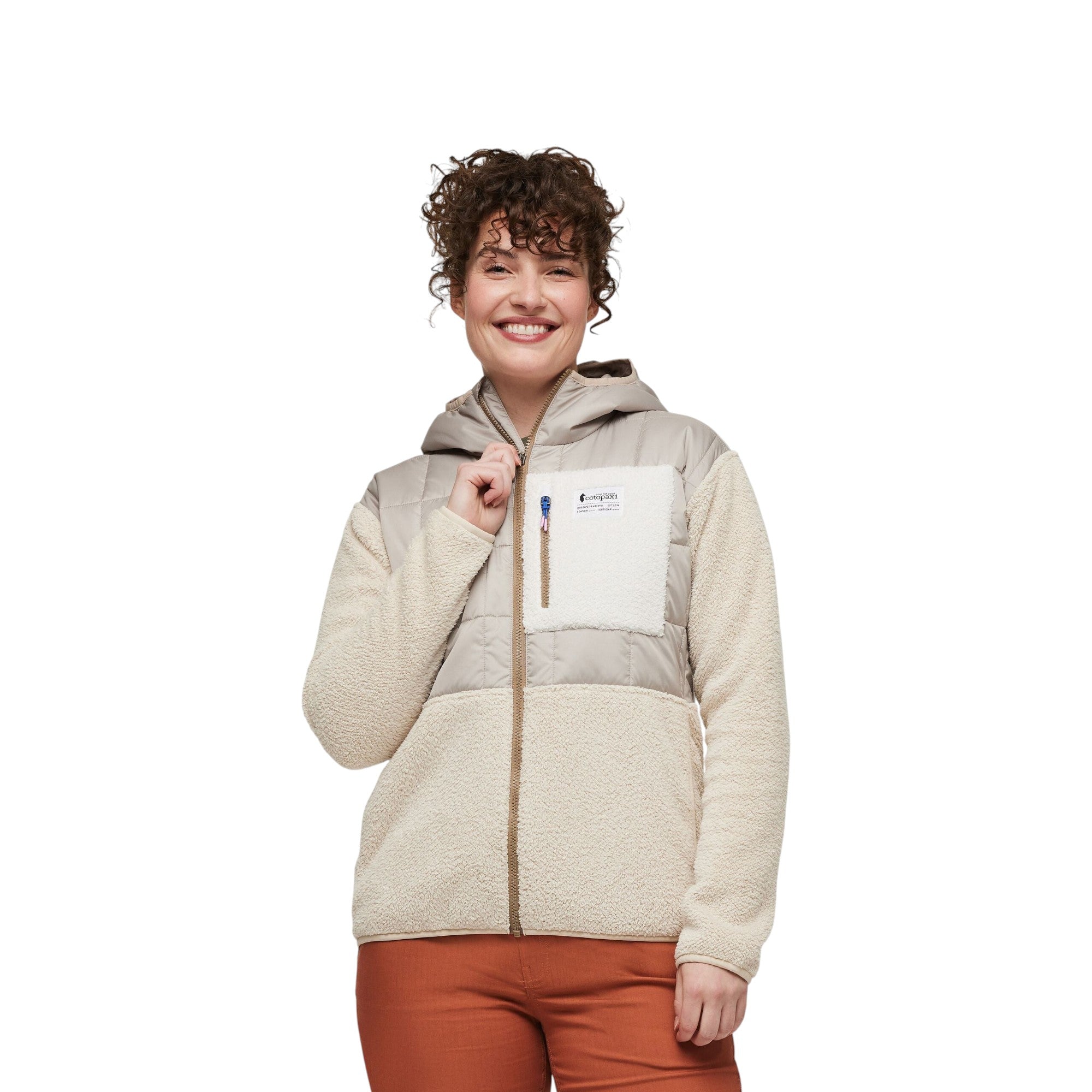 Cotopaxi Women's Jackets Trico Hybrid Hooded Jacked Polyester Oatmeal Cream F21471W82