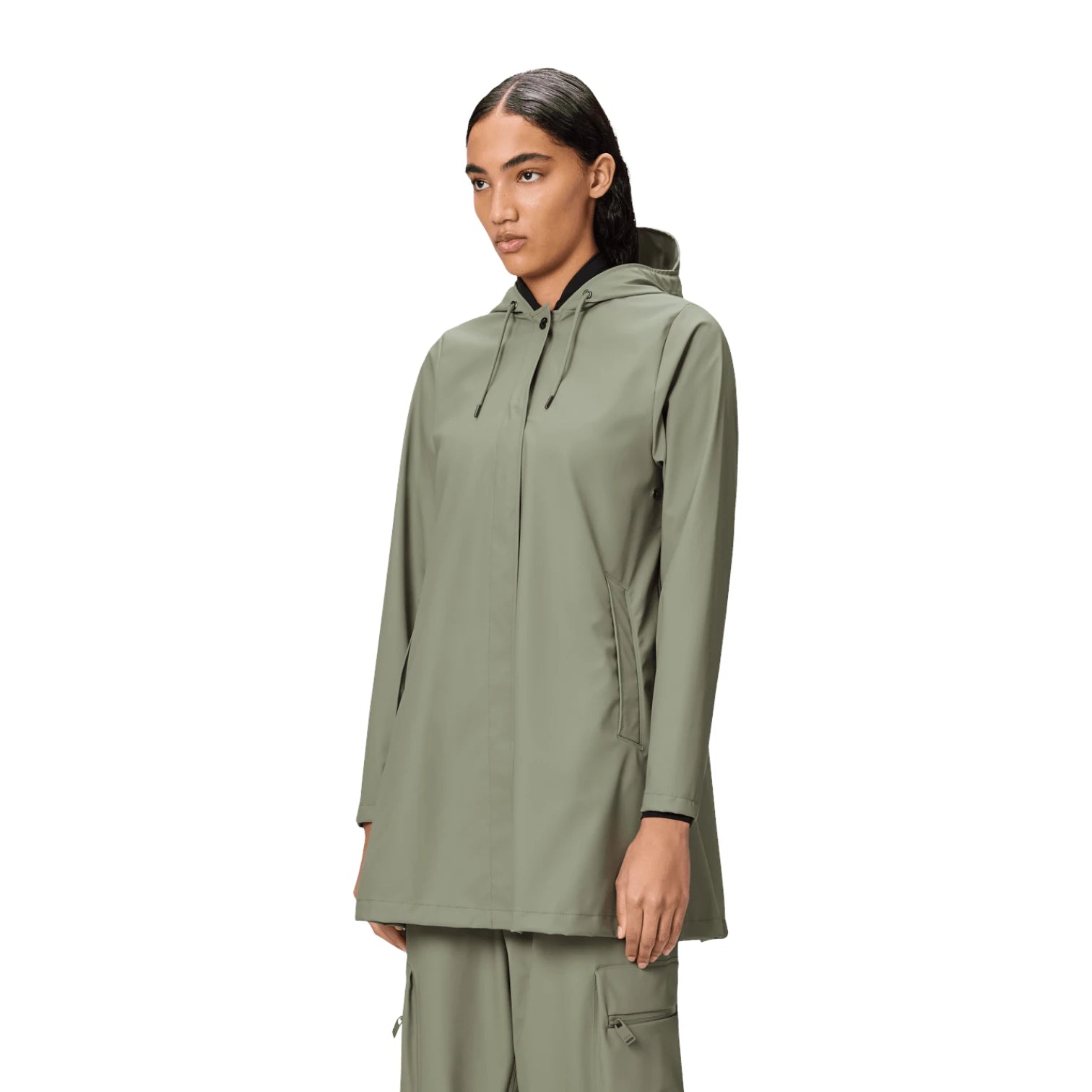 '- ["Abbigliamento","Donna","FW25","Giacche","Rains"] - Giacche Donna Rains A-Line W Jacket(W3) Polyester Drift 18050-DFT - Lupis SRL