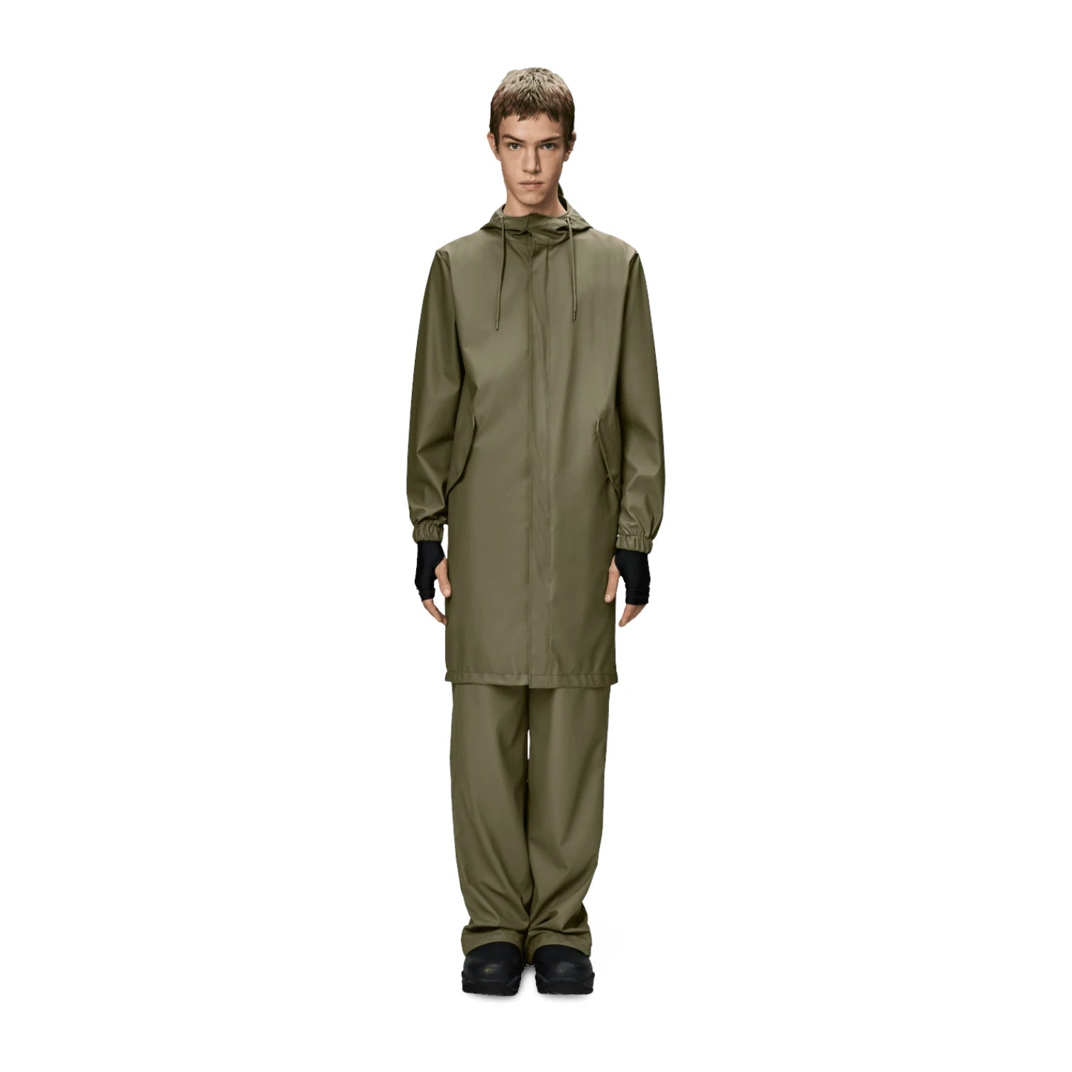 '- ["Abbigliamento","Donna","FW25","Giacche","Rains"] - Giacche Donna Rains Fishtail Parka(W3) Polyester Marsh 18140-MAS - Lupis SRL