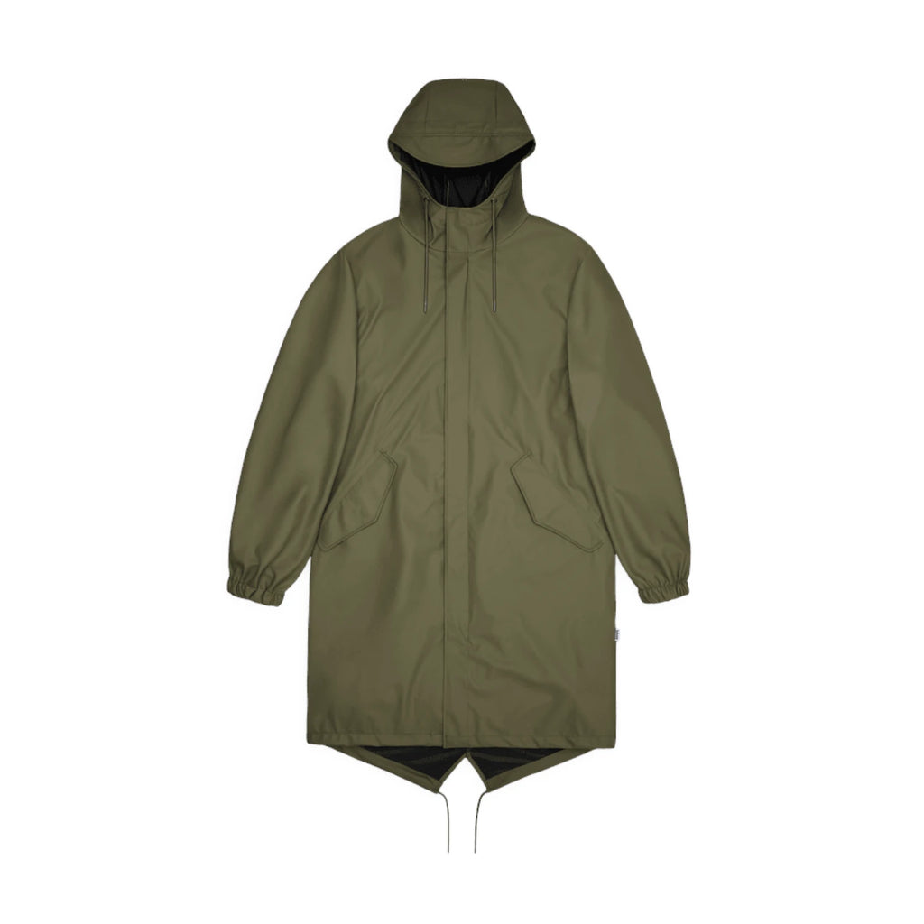 '- ["Abbigliamento","Donna","FW25","Giacche","Rains"] - Giacche Donna Rains Fishtail Parka(W3) Polyester Marsh 18140-MAS - Lupis SRL