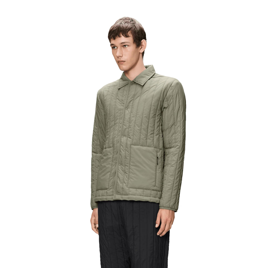'- ["Abbigliamento","Donna","FW25","Giacche","Rains","Unisex","Uomo"] - Giacche Unisex Rains Banja Liner Overshirt T1 Polyester Drift 21880-DFT - Lupis SRL