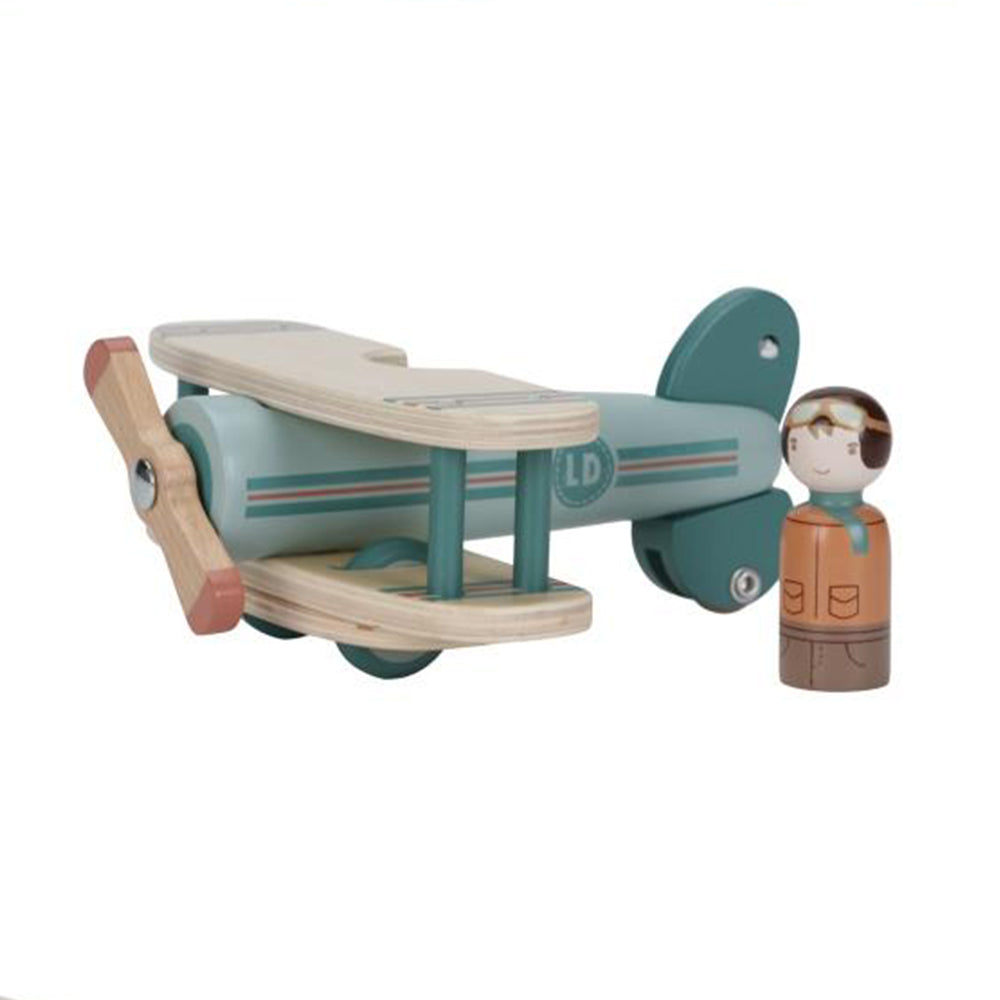 '- ["Accessori","FW25","Giocattoli","Infant","Kids","Little Dutch","Toddler"] - Giocattolo Little Dutch Aeroplanino con personaggio In Legno LD8020 - Lupis SRL