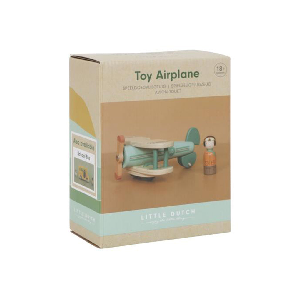 '- ["Accessori","FW25","Giocattoli","Infant","Kids","Little Dutch","Toddler"] - Giocattolo Little Dutch Aeroplanino con personaggio In Legno LD8020 - Lupis SRL
