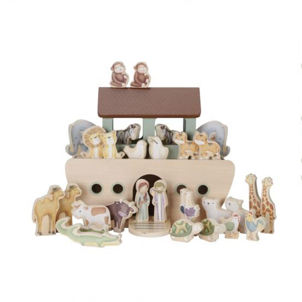 '- ["Accessori","FW25","Giocattoli","Infant","Kids","Little Dutch","Toddler"] - Giocattolo Little Dutch Arca di Noè In Legno LD7055 - Lupis SRL