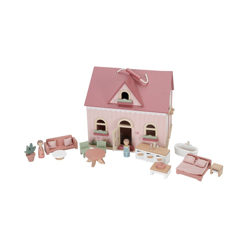 '- ["Accessori","FW25","Giocattoli","Infant","Kids","Little Dutch","Toddler"] - Giocattolo Little Dutch Casa delle bambole portatile In Legno LD7116 - Lupis SRL