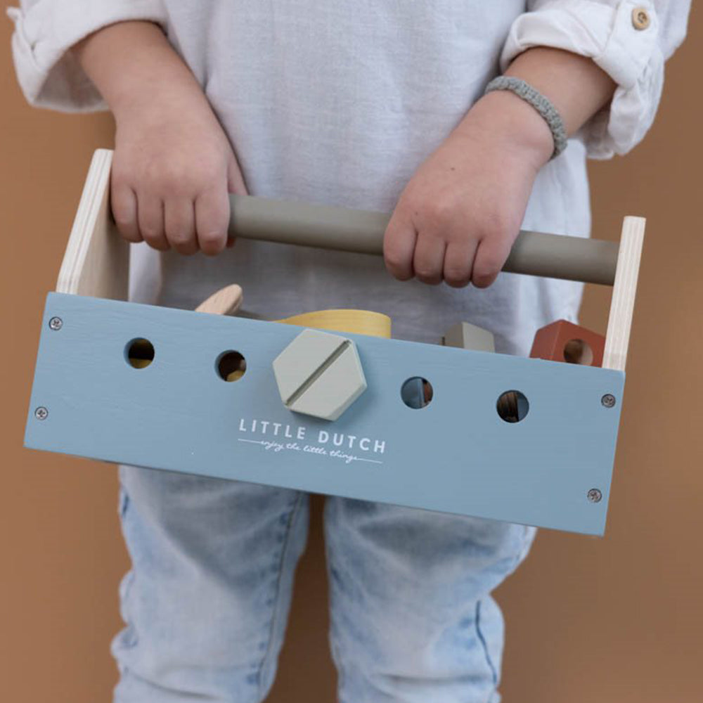 '- ["Accessori","FW25","Giocattoli","Infant","Kids","Little Dutch","Toddler"] - Giocattolo Little Dutch Cassetta degli attrezzi In Legno LD7078 - Lupis SRL